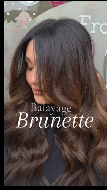 Brunette balayage with soft dimension through the mid-lengths and ends