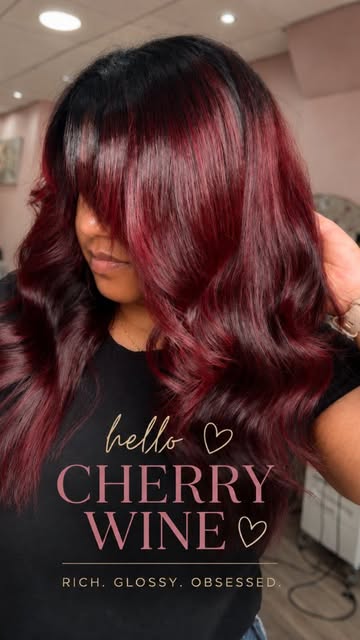 Deep cherry red colour transformation with high shine